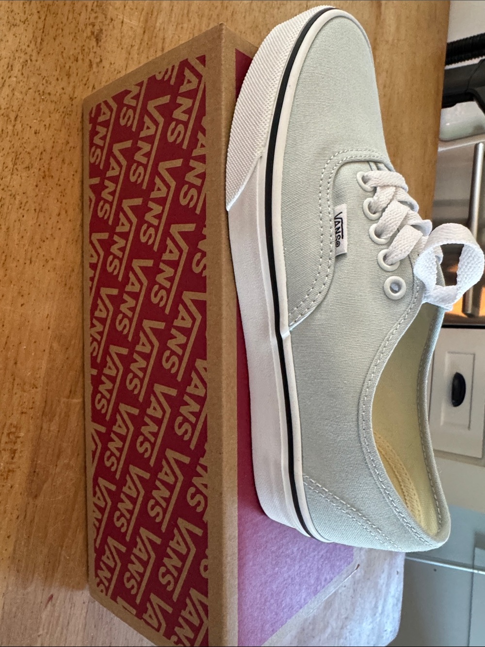 Vans Authentic Sneakers in Dawn Mist Gray and White